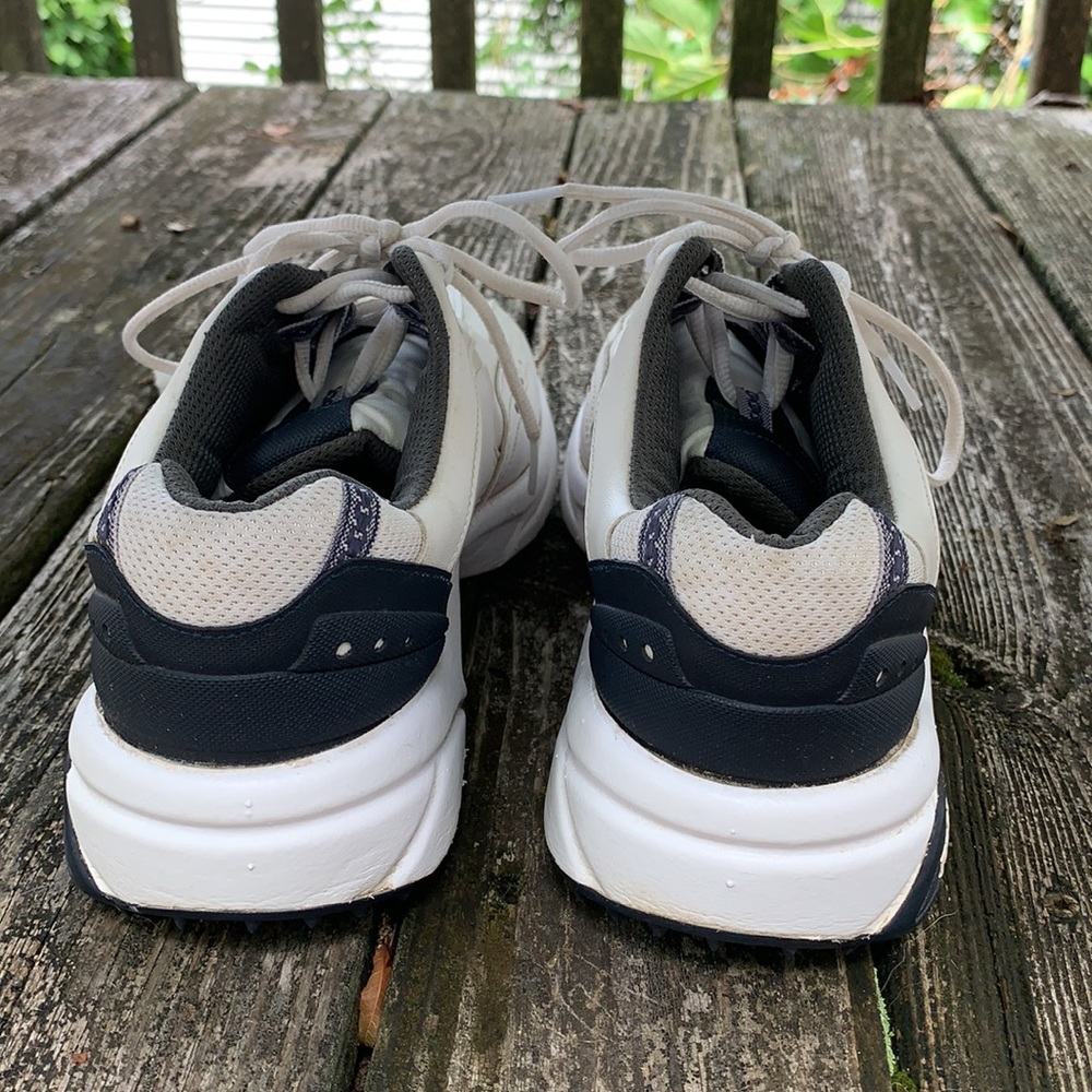 Foot joy white & blue lace up golf shoes sz 9 1/2 - Picture 3 of 10